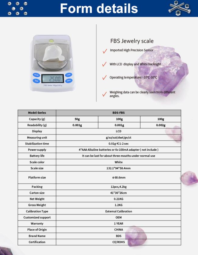 Lab 0.001g Electronic Digital Precision Weighing Mini Balance Digital electronic jewelry Mini balance Weighing scales