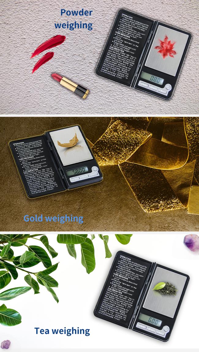 Digital Pocket Jewelry Scale Mini Scale Jewellery Black 0.01g Scale 10mg Small Portable Weigh Bascula