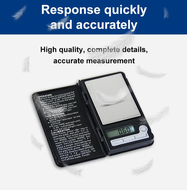 Digital Pocket Jewelry Scale Mini Scale Jewellery Black 0.01g Scale 10mg Small Portable Weigh Bascula