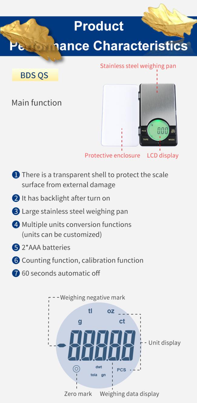 Weighing scales 0.01 Accuracy Kitchen Digital scale LCD Display Pocket scale BDS from China