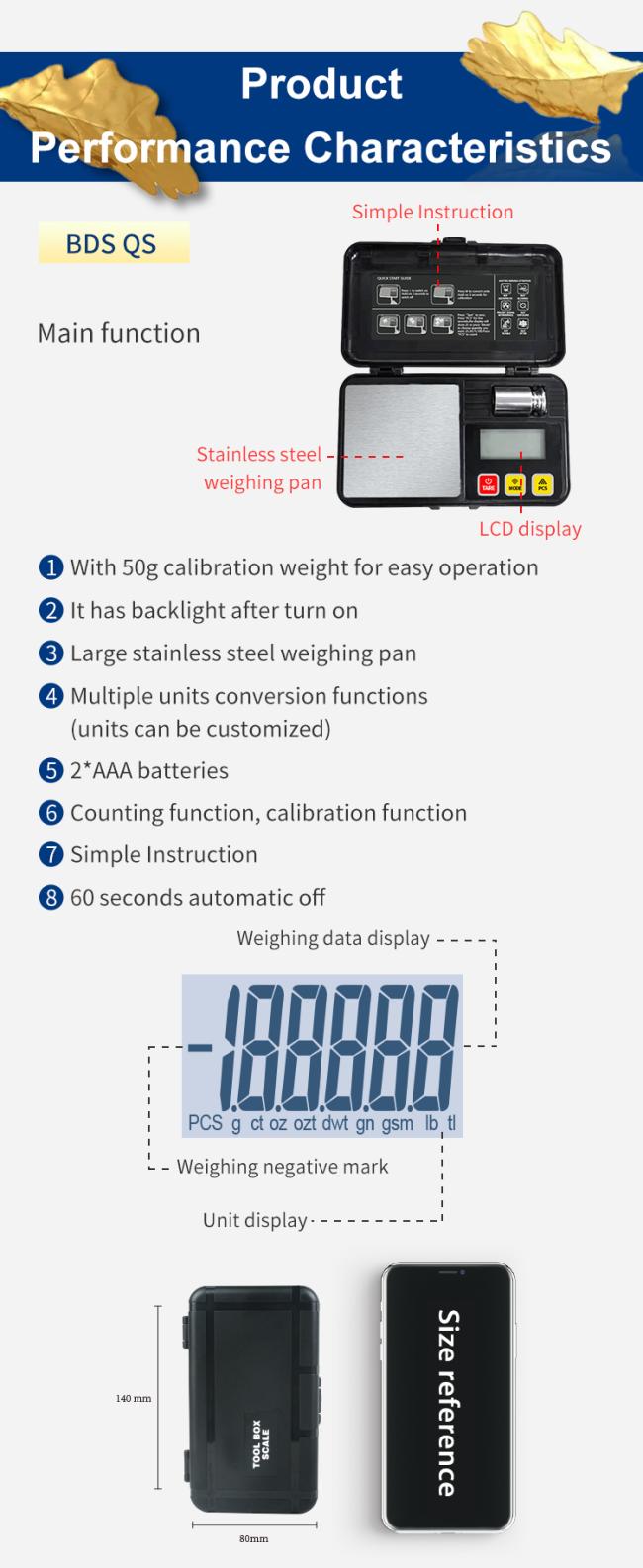 Precise Pocket Digital Electronic Scales LCD Display making jewelry tools digital waage Weighing scales