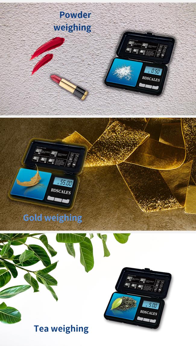 Pocket Scale Electronic Gold Cosmetics Coffee Tea Baking Powder Gram Scales 0.01g ABS Stainless Steel