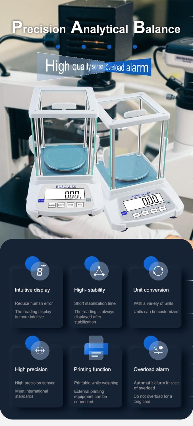Digital Diamond Electronic balance Analytical Balance LCD Display weighing scales Precision jewelry balance