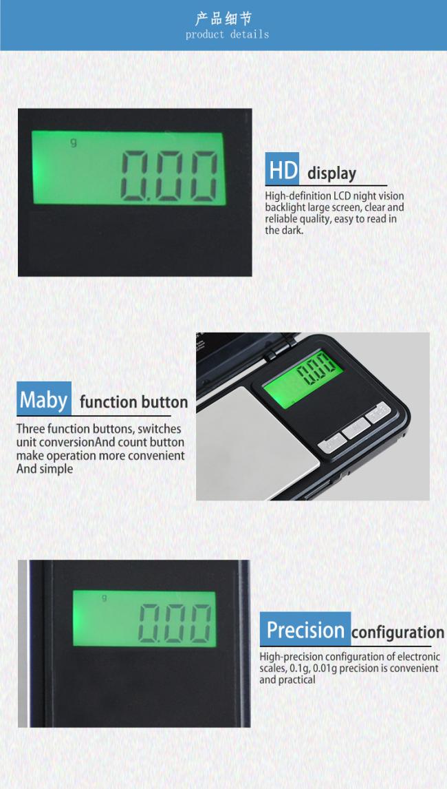 BDSCALES QS hot selling gram scale lab 600g jewelry scale digital weighing balance 0.01g pocket scale with weight