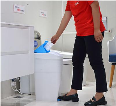 China Escaninho sanitário do pedal de KWS, escaninhos femininos da eliminação da higiene 4kg à venda