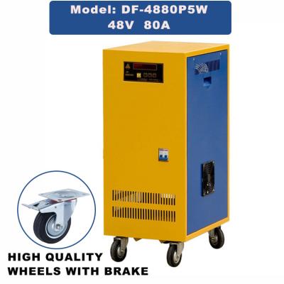 China Air Cooled 48v 80A Battery Charger Electric Pallet Jack Battery Charger Customized for sale