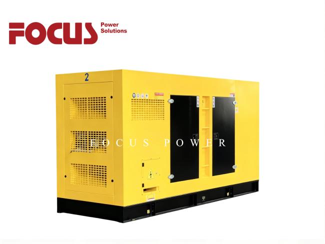 Perkins soundproof diesel generator in industrial setting