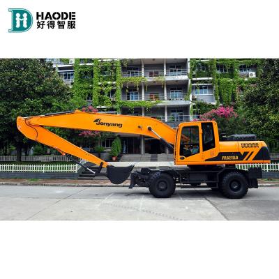 China Jonyang 21 Ton Hydraulic Wheel Excavator Jy621E Extended Arm Excavator for Work for sale