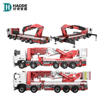 China 53T 160mm High Thrust Cylinder Folding Arm Dump Truck With Crane for sale