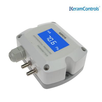 China 0-2000pa Room Differential Pressure Sensor For Air Pressure Difference for sale