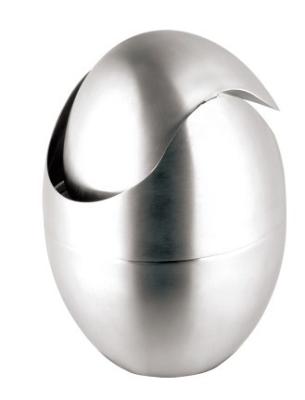 China Egg-shaped Stainless steel desktop trash SHKT-8037-1,Stainless steel desktop trash for sale