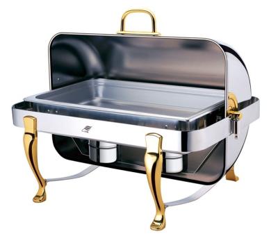 China High quality Rectangle roll top Stainless steel chafing dish TMZ-1001 series for sale