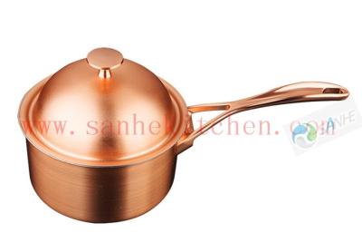 China High quality Titanium Copper cookware milkpot,thickness 1.5mm for sale