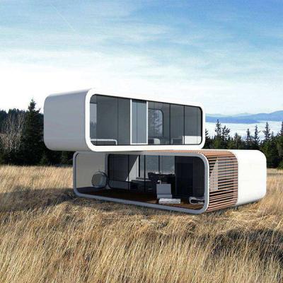 China Luxo Prefabricado Apple Cabin Casa Pequeño Hotel de gama alta aislamiento de la habitación de vidrio templado en venta