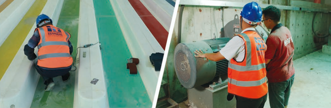 Water park equipment installation details