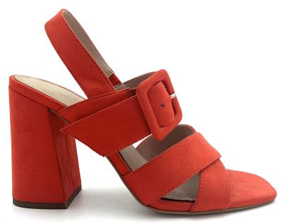 Китай Модные женские сандалии на высоком каблуке с кожаным верхним слоем и резиновой подошвой продается