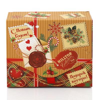 China Caja de papel decorativa de Brown Kraft, cajas de regalo reciclables de la Navidad de la cartulina en venta