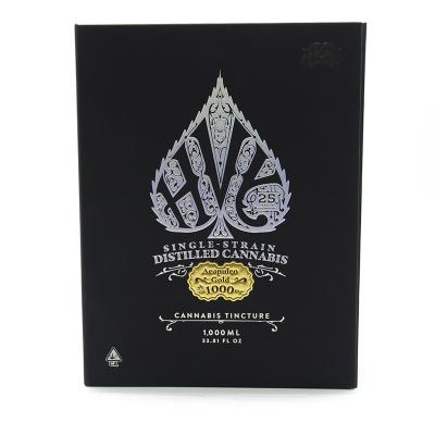 China Black Hot Stamping Luxury Cardboard Box For Boutique Gift Packaging ODM for sale