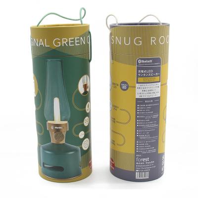 Chine Boîte-cadeau de tube de carton de cylindre de couleur de CMYK biodégradable avec la poignée à vendre