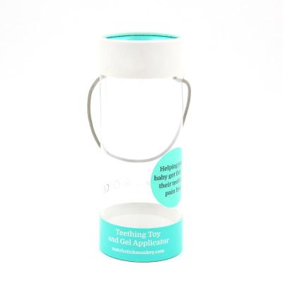 China Caixa de empacotamento do tubo de papel redondo feito sob encomenda transparente das caixas dos tubos do brilho do bordo à venda