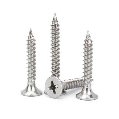 China Trumpet Head Stainless Steel Double Threaded Drywall Screws Size M3.5-4.3 for sale