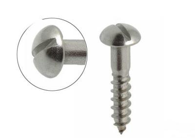 China Metric Slotted Round Head Self Tapping Screws SS 304 316 / Carbon Steel Made for sale