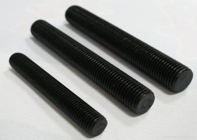 China M4 - M48 Double Ended Bolt , Carbon Steel Full Thread Stud Bolt Black Color for sale