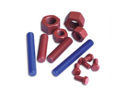 China Colorful PTFE Coated Double Ended Bolt Full Thread Standard / Non Standard for sale
