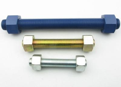 China Full Threaded High Strength Double Ended Bolt Customized With 2 Hex Heavy Nuts for sale