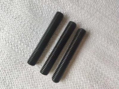 China Full Thread Black Finish Double Ended Bolt ASTM A193 OEM 30mm Length for sale