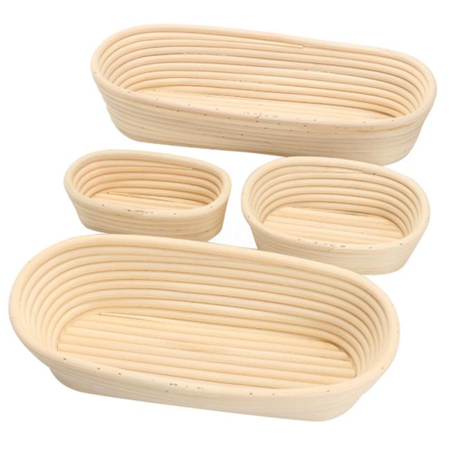 Round Handmade Natural Rattan Proofing Basket