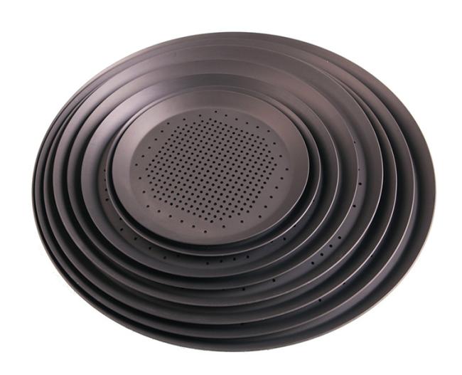 Rk Bakeware China-Hard Coat Perforated Thin Crust Round Pizza Tray