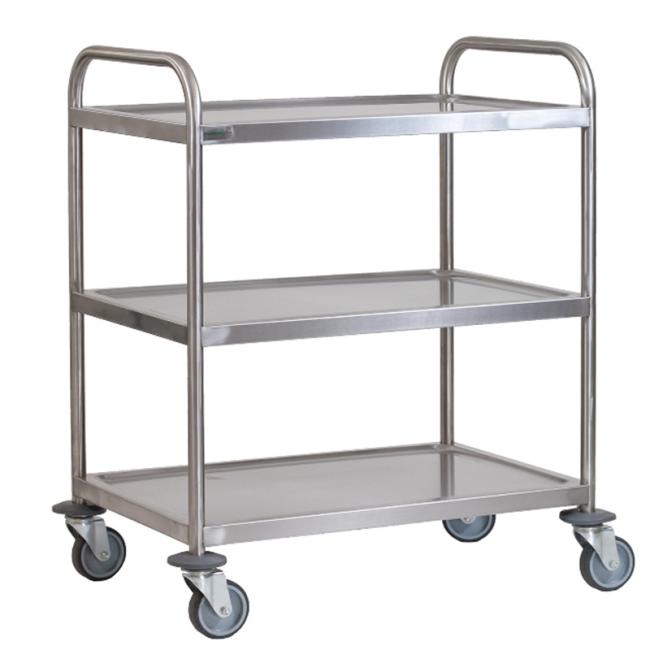 Double Line Tray Rack Trolley Stainless Steel Bakery Trolley