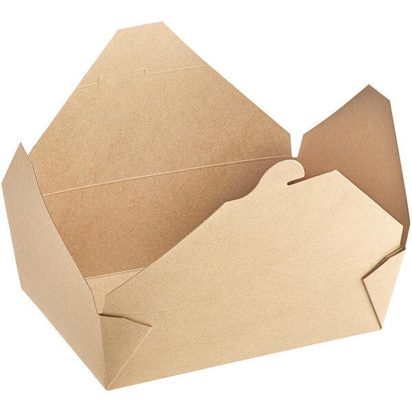 Rk Bakeware China Microwavable Folded Lunch Meal Food Box Kraft Microwavable Folded Paper Take out Container