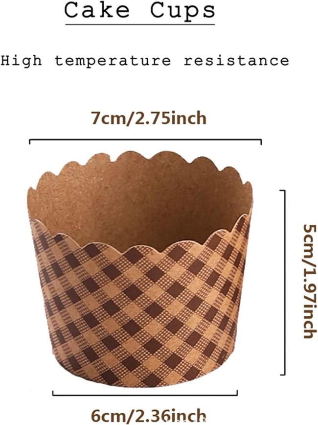 Rk Bakeware China Jumbo Cupcake Liner Jumbo Muffin Liners Kraft Paper Cake Baking Cup Food Grade & Grease-Proof Baking Cups Paper