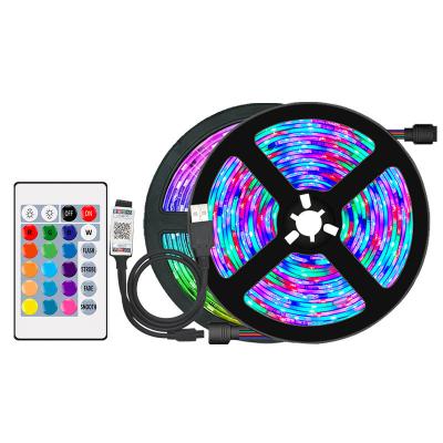 China 180LEDS 10M RGB 5050 Led Strip Light TUYA WIFI Control 24Key IR remote Music Sync And Compatible with Alexa and Google A for sale