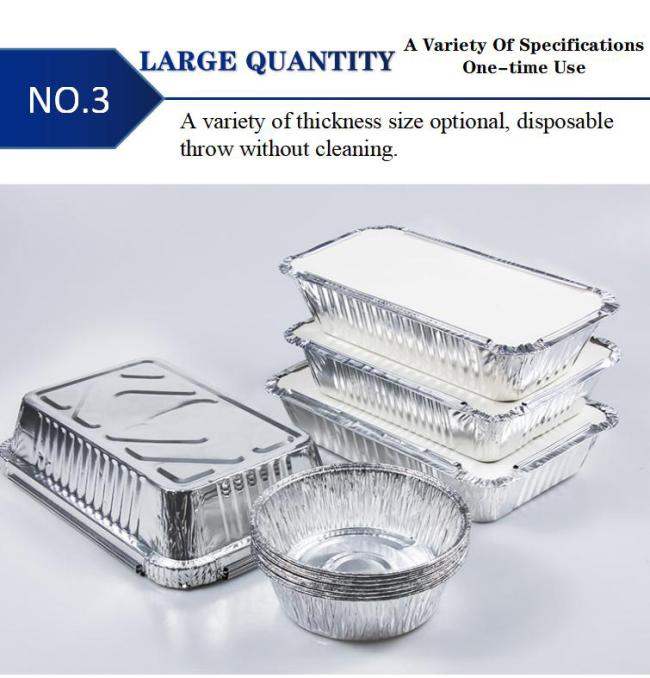 Custom Aluminum Foil Lunch Box Designed For Food Preservation And Packaging Available In Multiple Sizes And Thicknesses