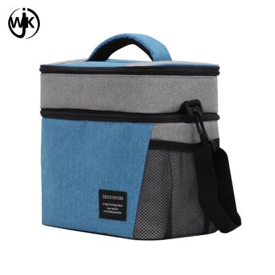 China top quality oxford lunch box school bag cooler bag with cup holder simple canvas lunch tote bag for sale