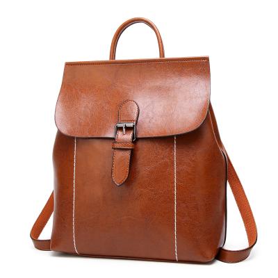 China Guangzhou fashion black  leather backpack  chic leather shoulder  bag high quality PU leather women backpack for sale