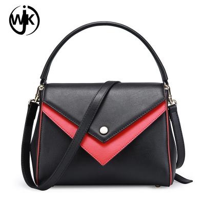 China popular black luxury bag smooth pattern red tote bag genuine leather messenger & tote custom lady handbag for sale