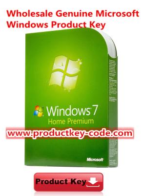 China Microsoft Windows 7 Product Key Codes For Windows 7 Home Premium FPP key ESD Download for sale
