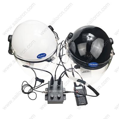 China 2X Paramotor helmet with intercom Paratrike intercom systercom autogyro helmet Open Cockpits helmet for sale