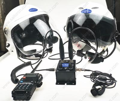 China GD-K01-S6 and GD-G-S6 Paramotor helmet with intercom Paratrike intercom systercom autogyro helmet Open Cockpits helmet for sale