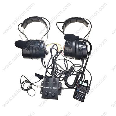 China Two set HS-01-S6 headset with intercom Paratrike intercom systercom for autogyro /Open Cockpits /Powered parashoot/ATV for sale