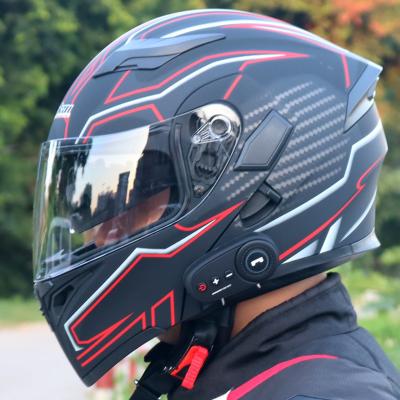 China Hot sale double lenses full face bluetooth motorcycle helmet full face motorcycle helmets for sale