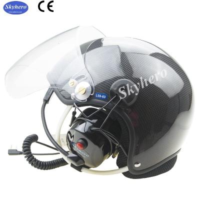 China CE EN966 Carbon fiber Paramotor helmet with high noise cancel headset GD-C PPG helmet for sale