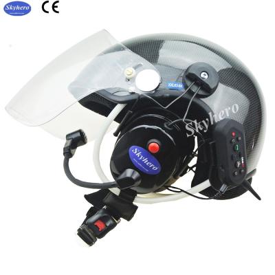 China Carbon Fiber Paramotor Helmet PPG Helmet With High Noise Cancel Bluetooth Headset EN966 Certificated Paramotoring for sale