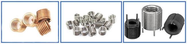 Stainless Steel 303 Self Cutting Key Locking Threaded Inserts M8