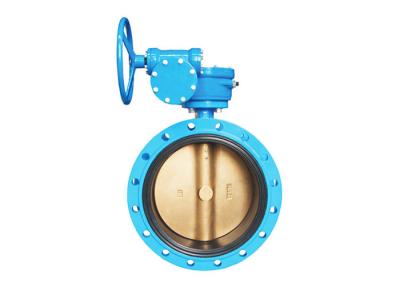 China BWWF Rubber seal Worm Gear Flange Centre Line Butterfly Valve for sale