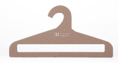 China Kraft Cardboard Clothes Hangers 3mm 17'' Custom Logo Eco Recyclable Paper for sale